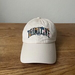 Primitive Skateboarding‎ Hat Cap Strap Back Skater Cream Embroidered Floral